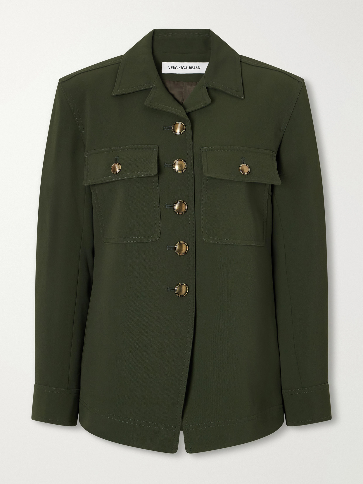 Veronica Beard Molyneaux Twill Jacket In Green