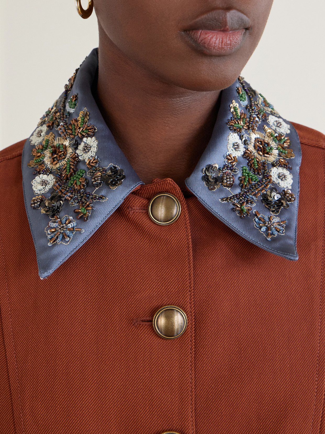 Laramie Dickey Sequin And Bead-Embellished Twill Jacket