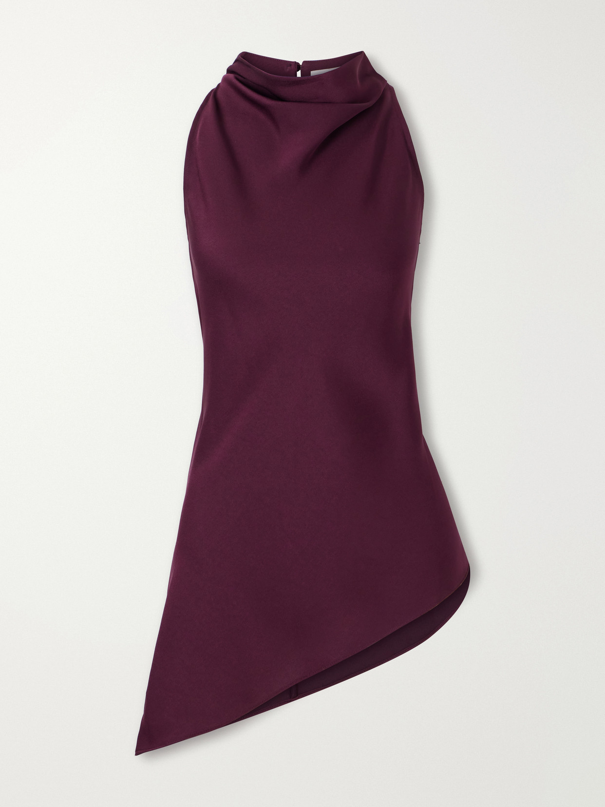 Veronica Beard Radford Crepe-satin Blouse In Burgundy