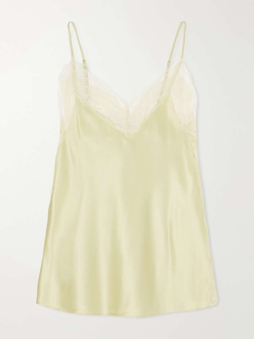 Veronica Beard Johantan Lace-trimmed Silk-blend Satin Blouse