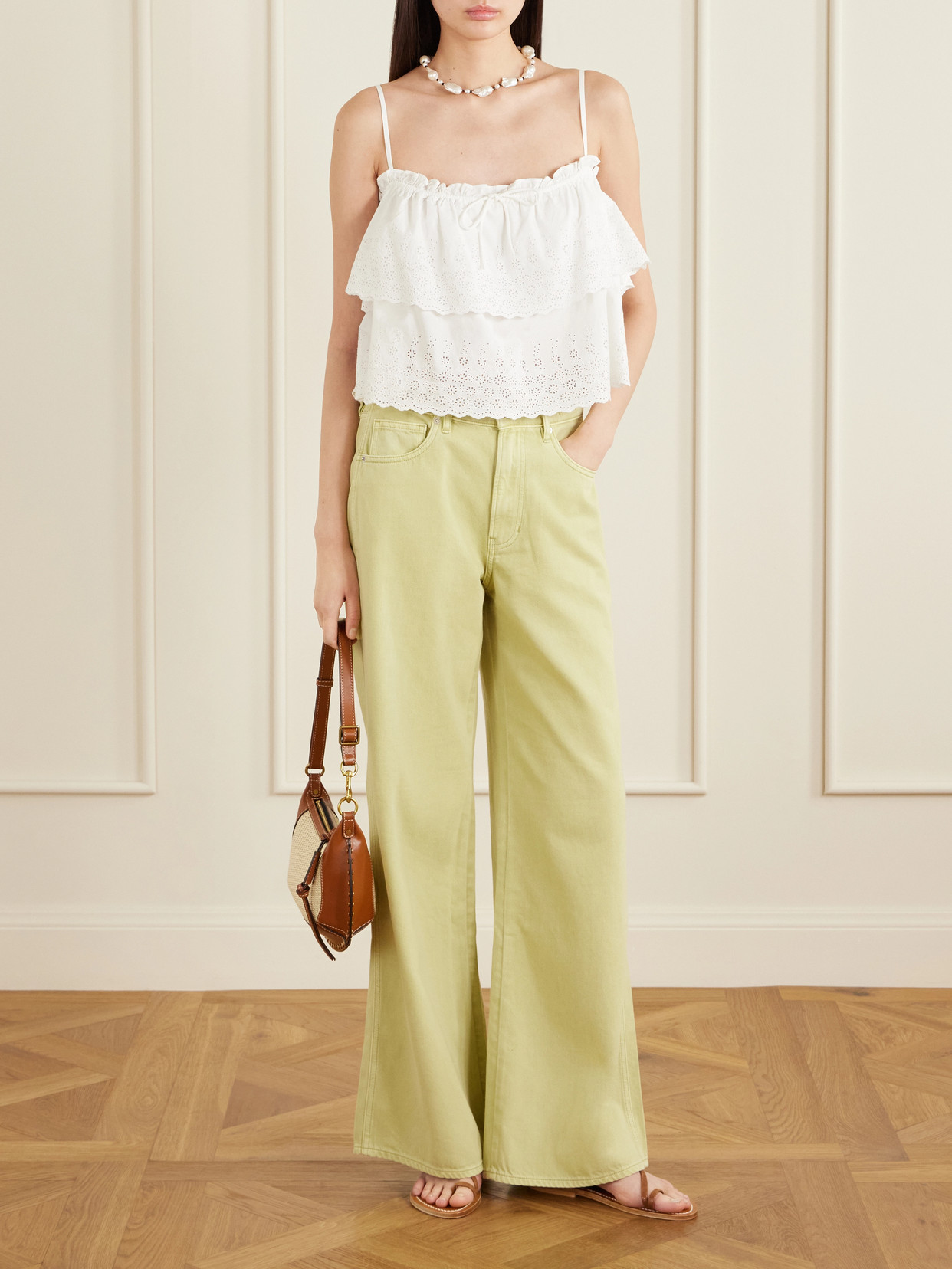 Kasey Mid-Rise Wide-Leg Jeans