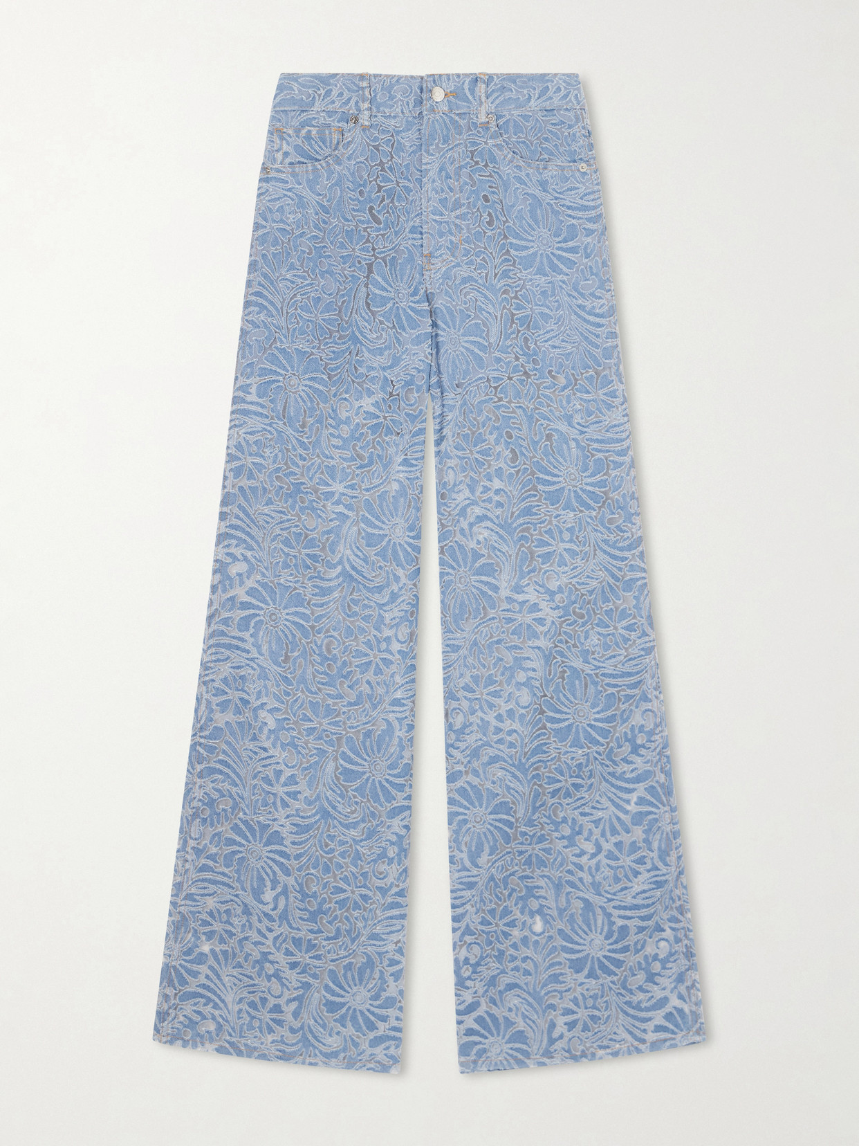 Veronica Beard Taylor High-rise Wide-leg Jeans In Blue