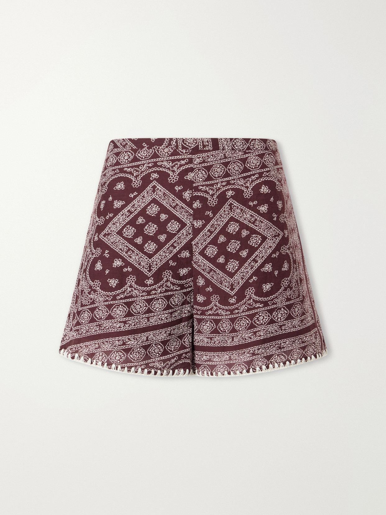 Veronica Beard Tennison Printed Cotton-blend Voile Shorts In Multi