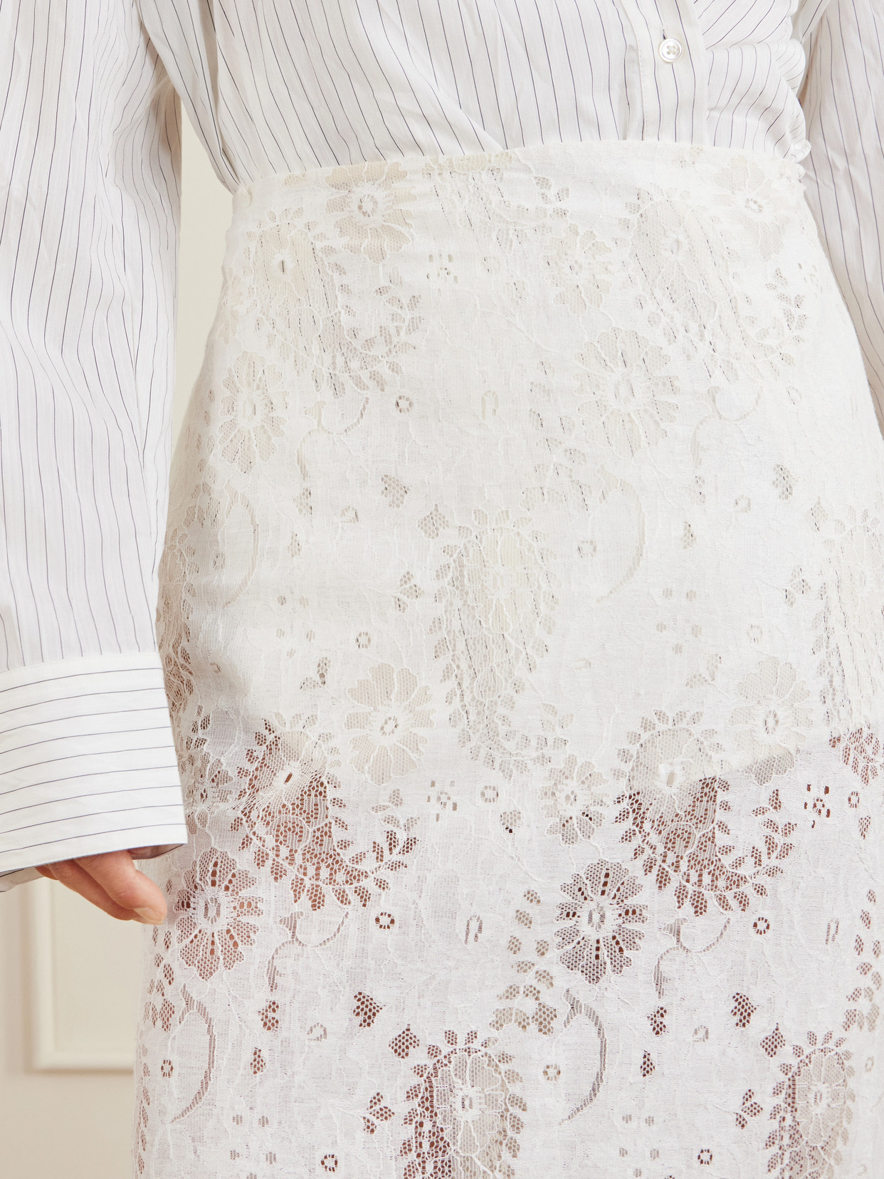 Róhe - Lace Linen-Blend Midi