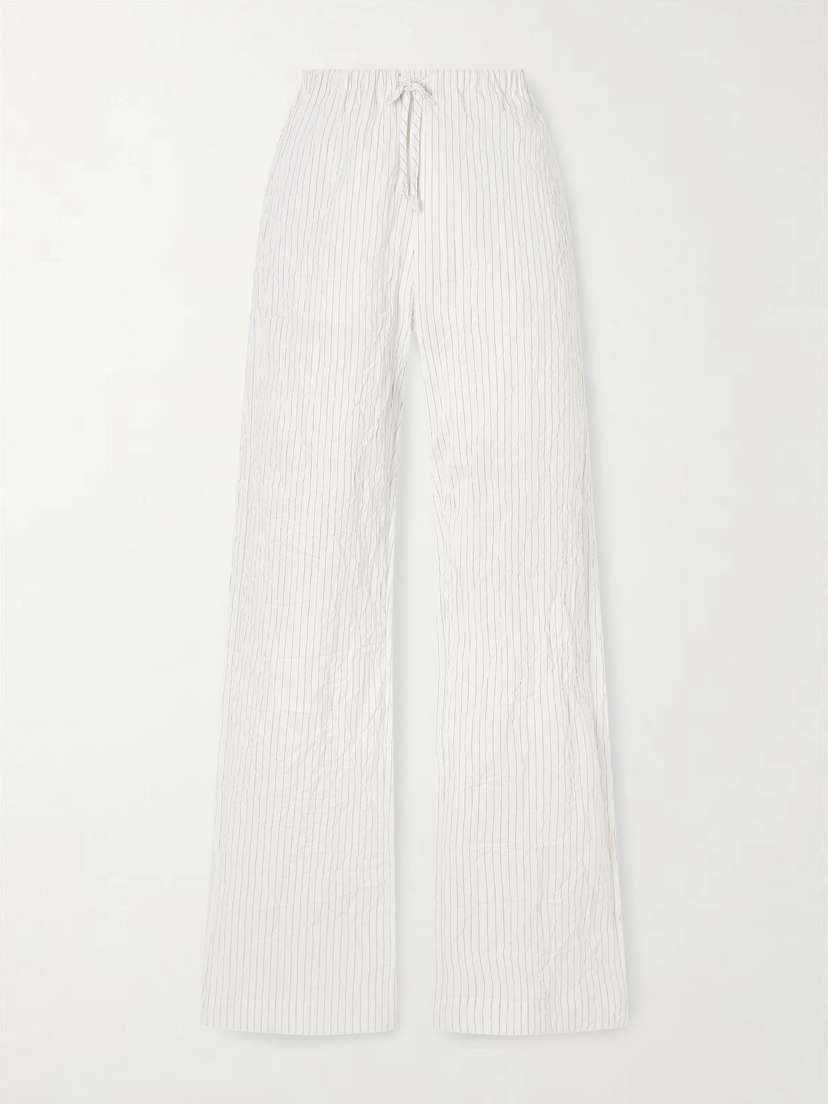 RÓHE Striped Crepon Wide-leg Pants