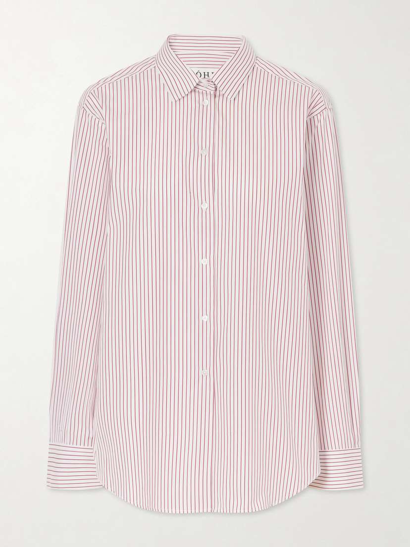 RÓHE Striped Cotton-poplin Shirt