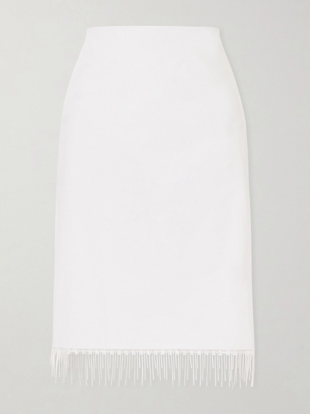 Róhe - Lace-Trimmed Cotton Midi