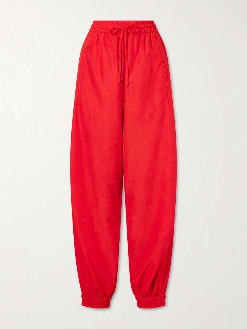 RÓHE Crinkled Cotton-blend Tapered Pants