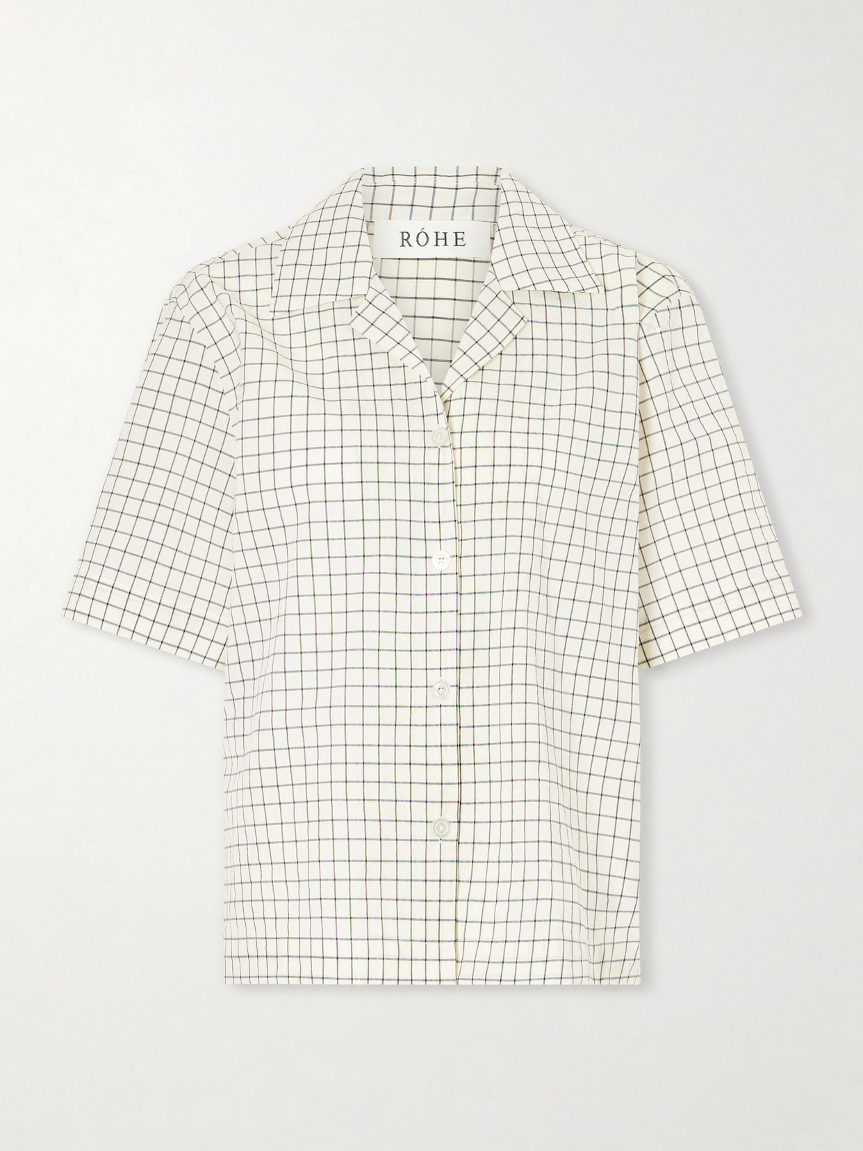 Rohe Alicia Checked Cotton-blend Shirt In Multi