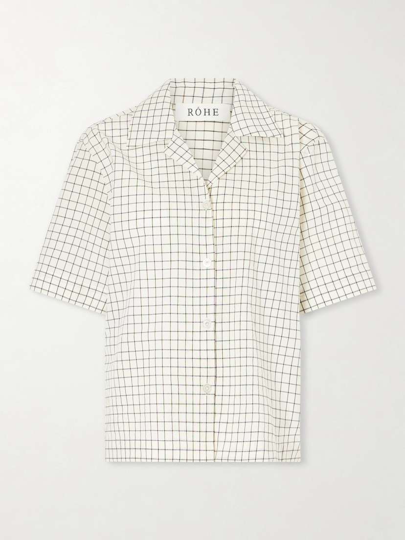 RÓHE Checked Cotton-blend Shirt