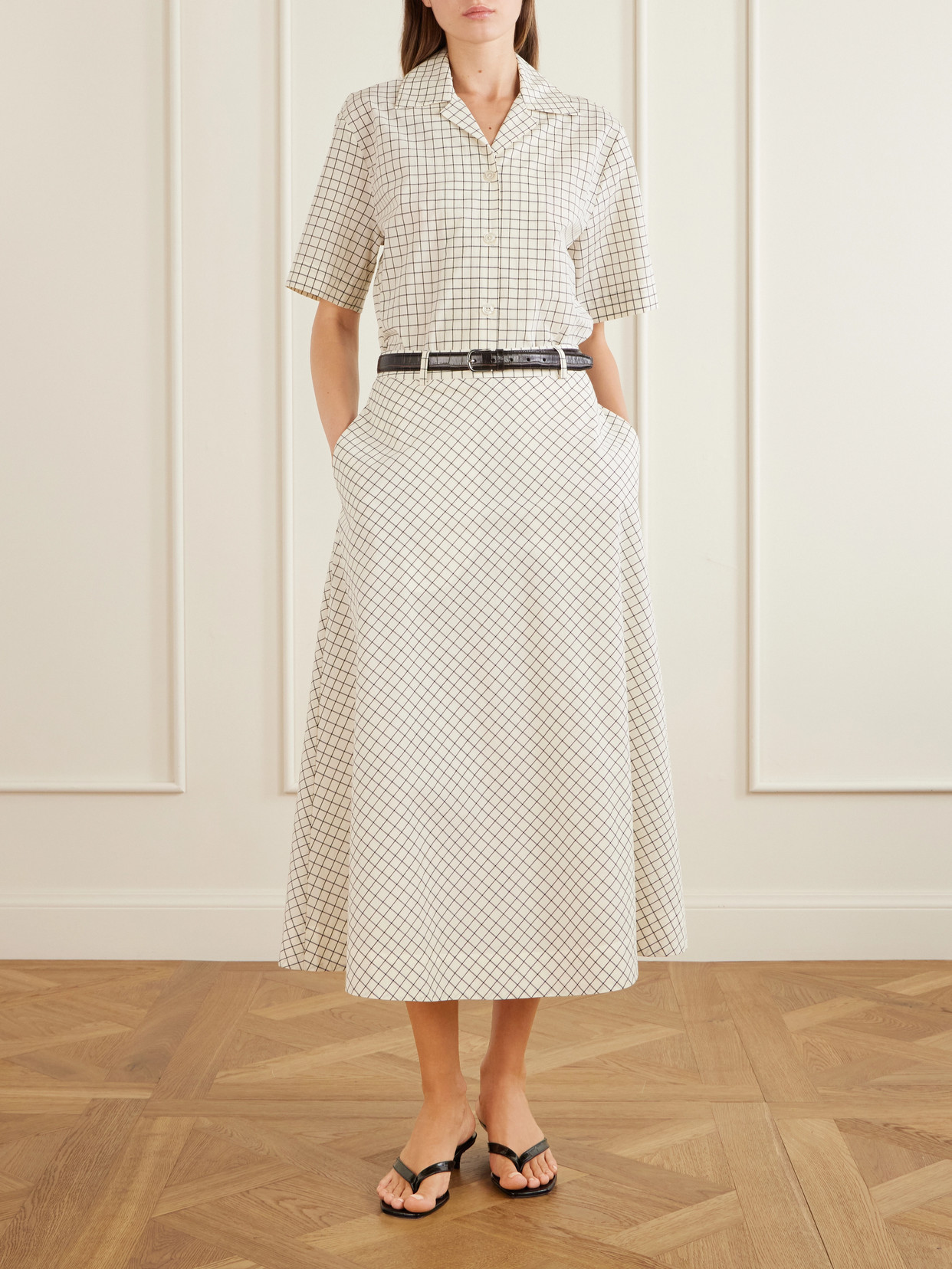 Róhe - Checked Cotton-Blend Shirt