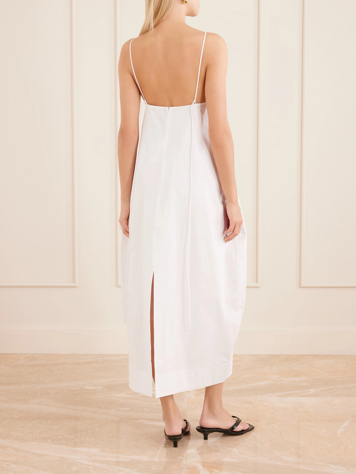 Rohe Bustier Voluminous Maxi Dress In White