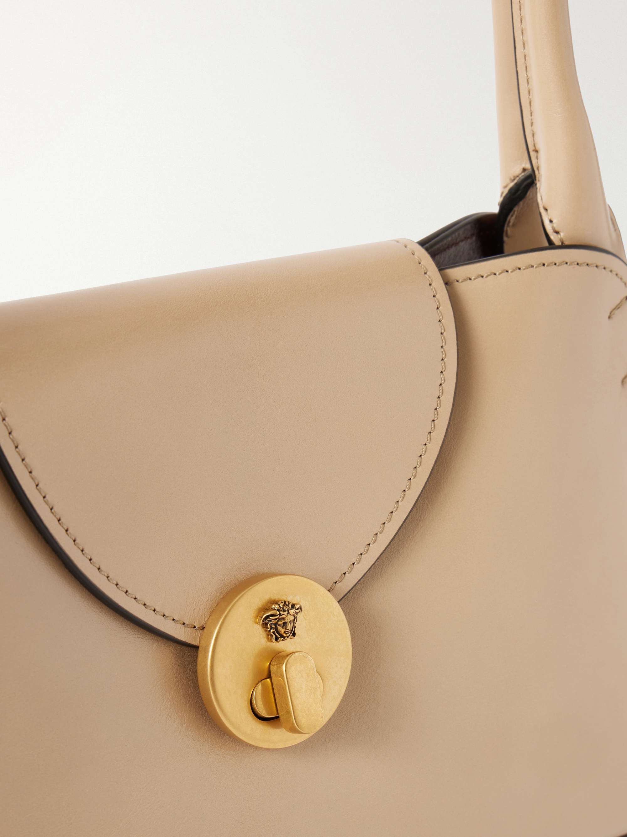 VERSACE Medusa-embellished leather shoulder bag | NET-A-PORTER