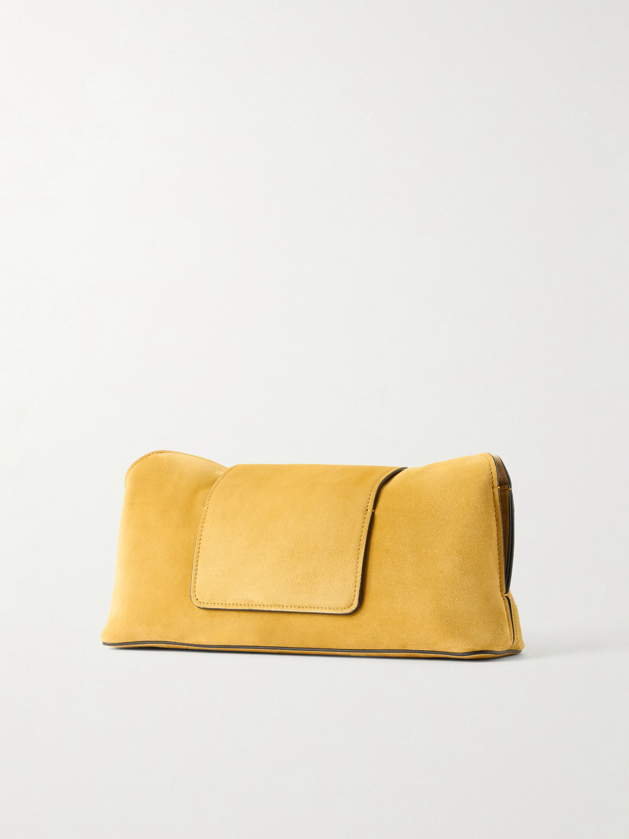 Vivienne Logo-Embellished Suede Clutch