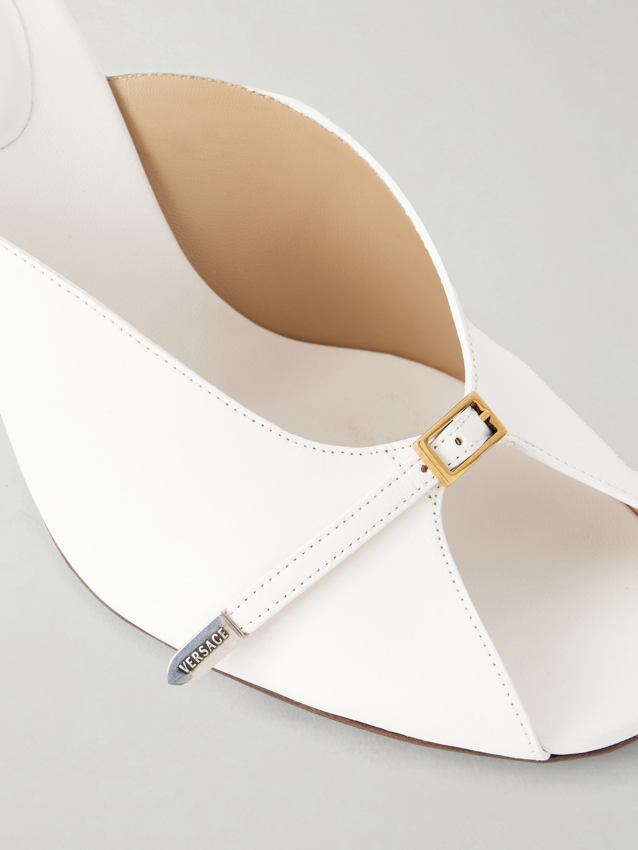 Versace Nyx Leather Mules In Multi
