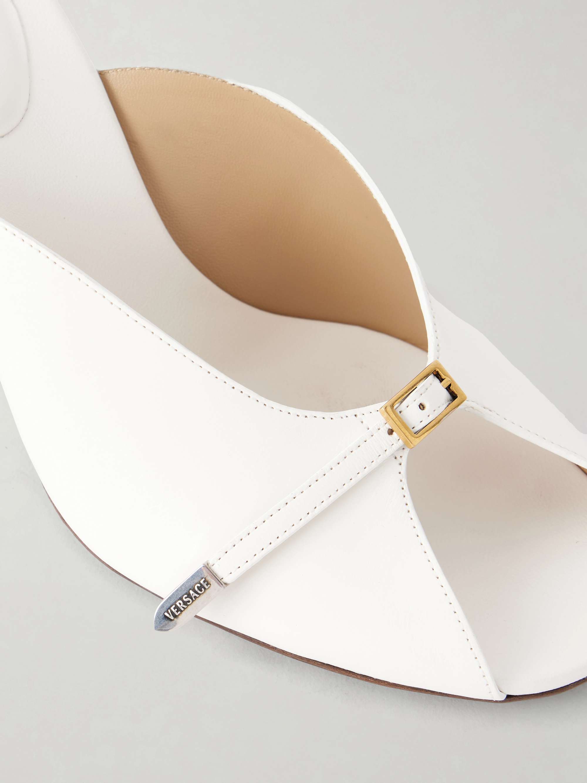 VERSACE Nyx 80 leather mules | NET-A-PORTER
