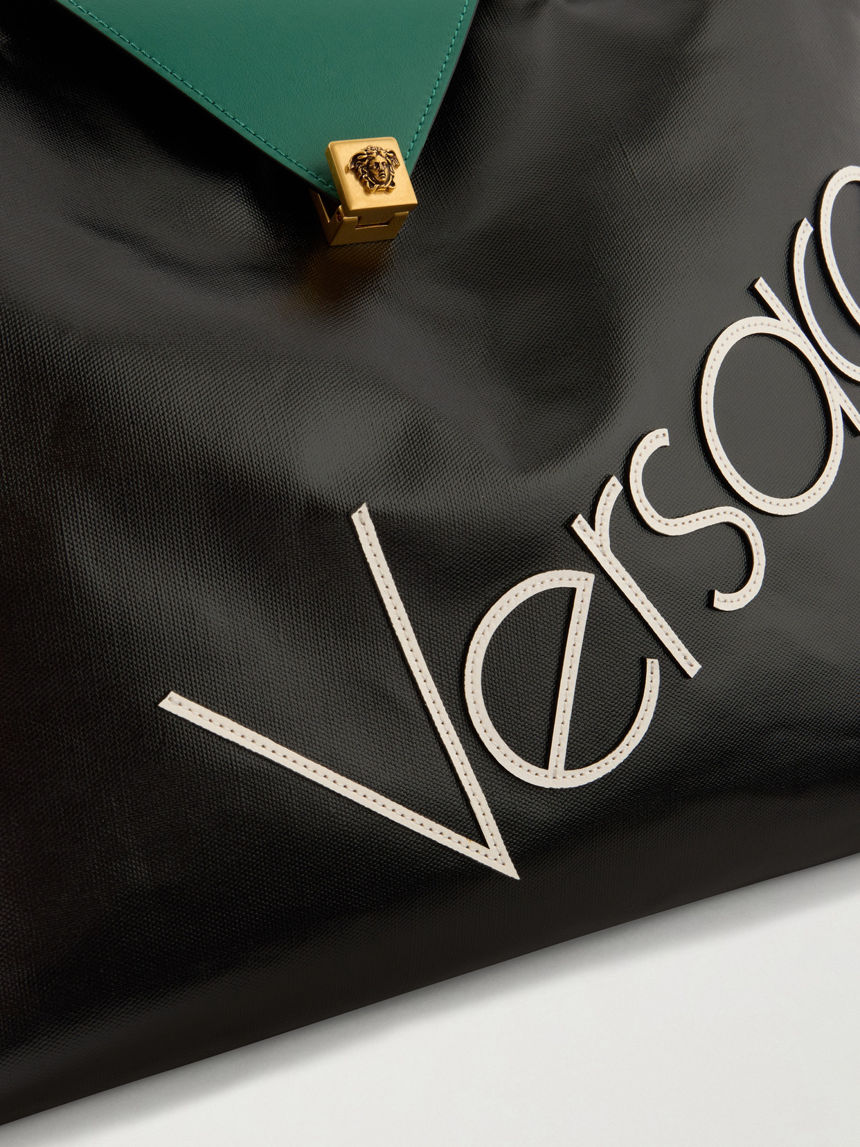 Logo-Appliquéd Leather-Trimmed Coated-Canvas Tote