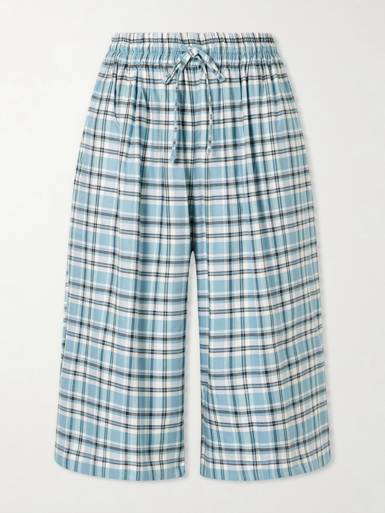 Acne Studios Embroidered Checked Flannel Shorts In Multi