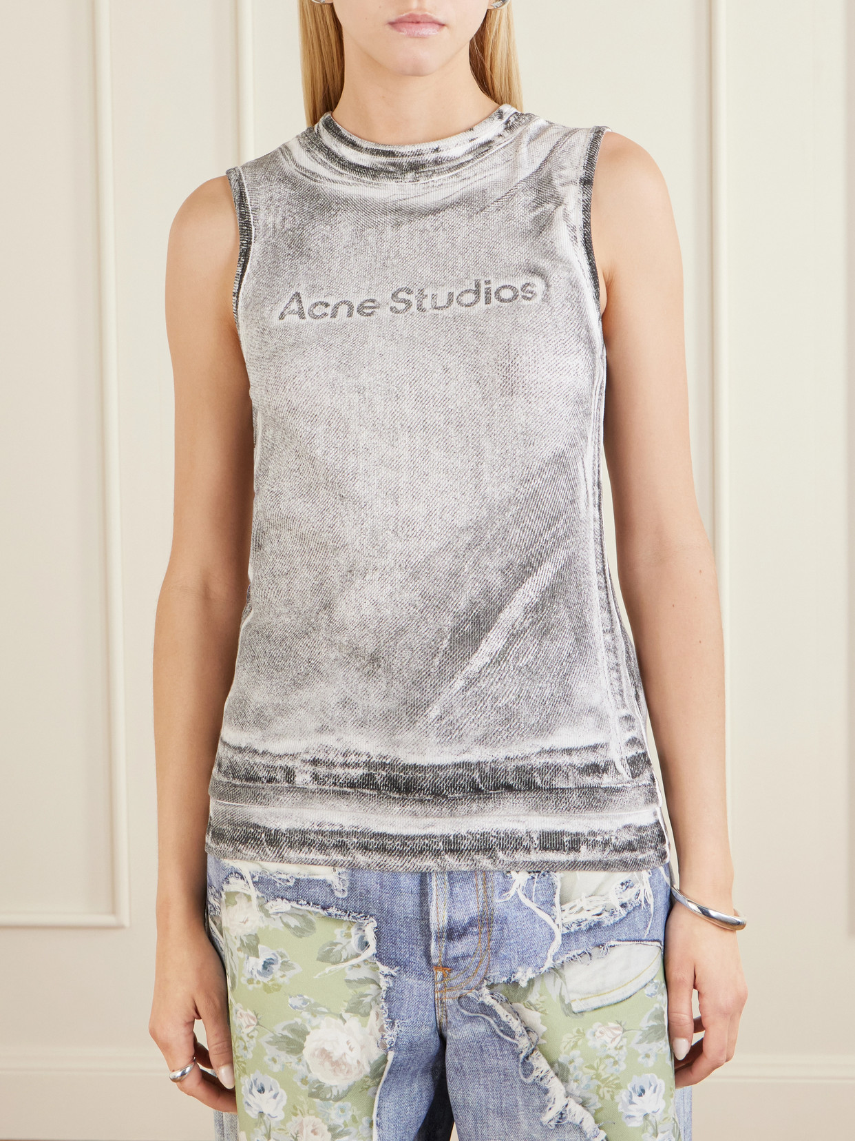 Elgie Printed Cotton-Blend Top