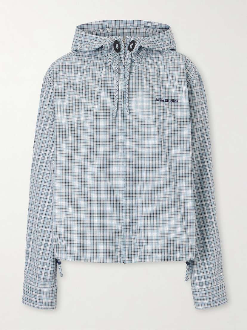 Acne Studios Ofass Summery Logo-embroidered Checked Cotton Jacket