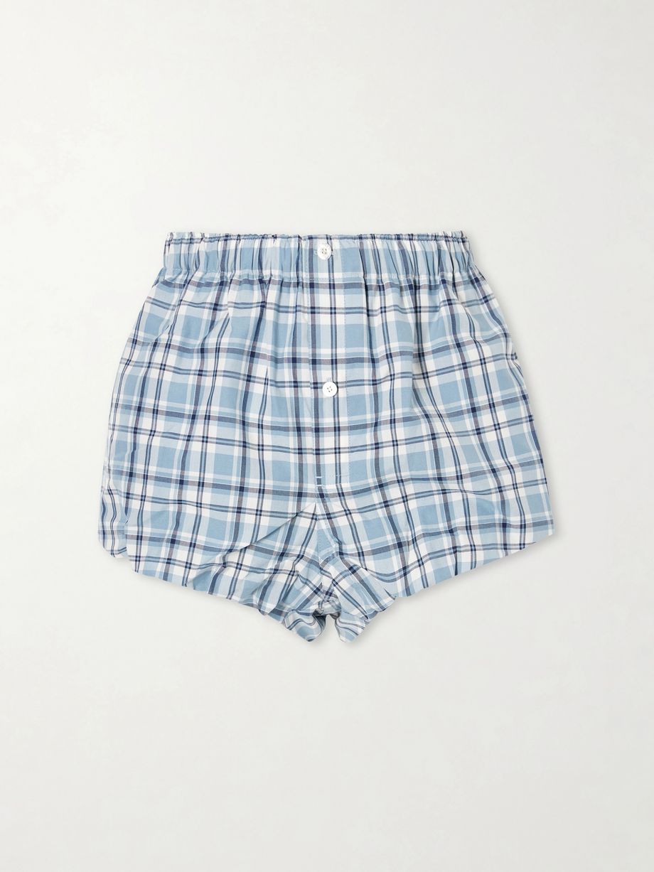 Pebby checked cotton shorts