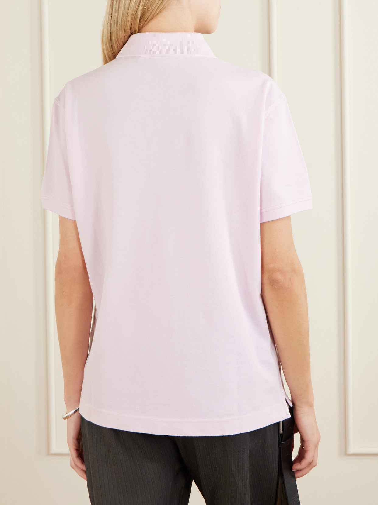 Embroidered Cotton-Piqué Polo