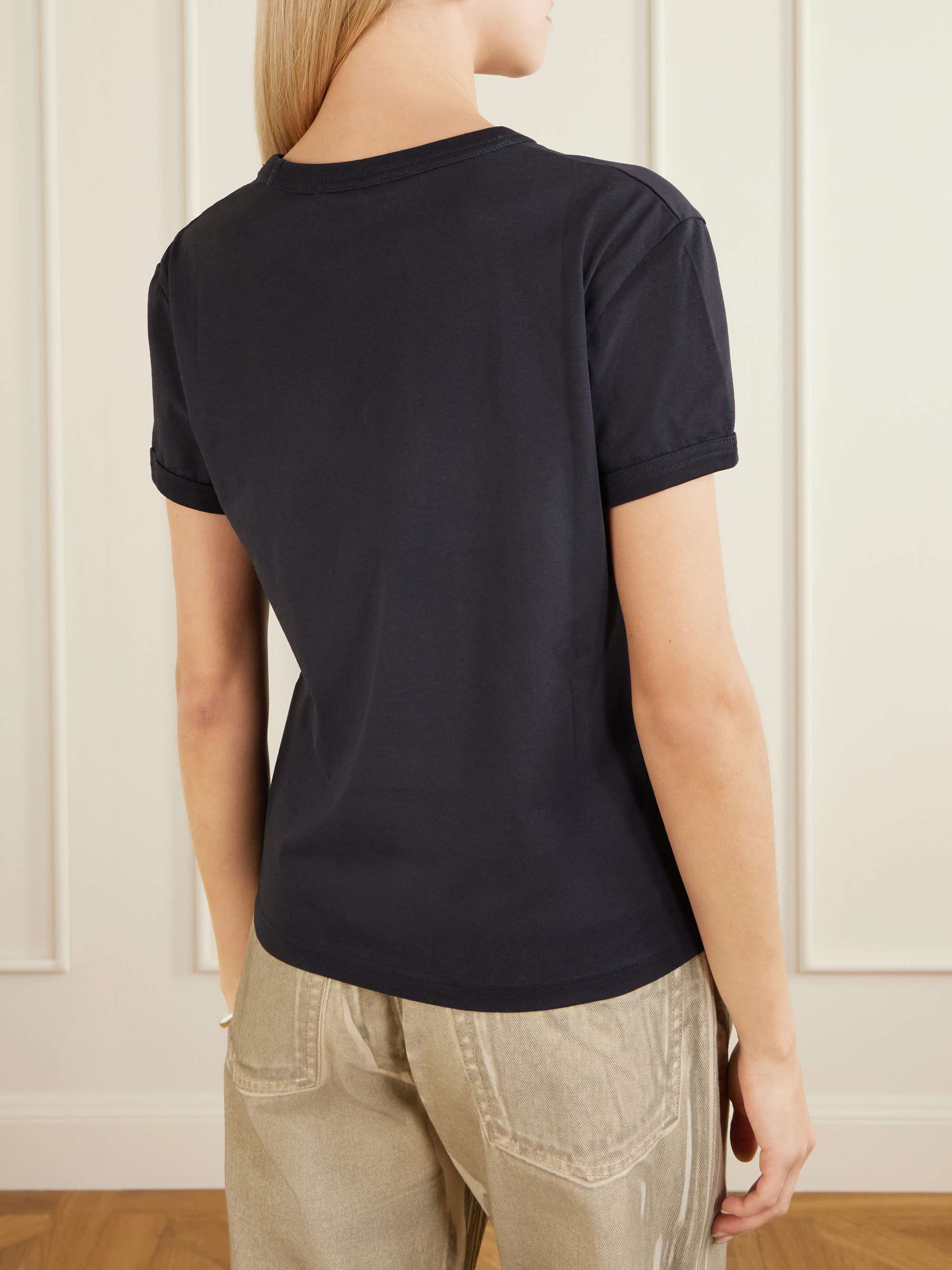 ACNE STUDIOS Etza College printed cotton-jersey T-shirt | NET-A-PORTER