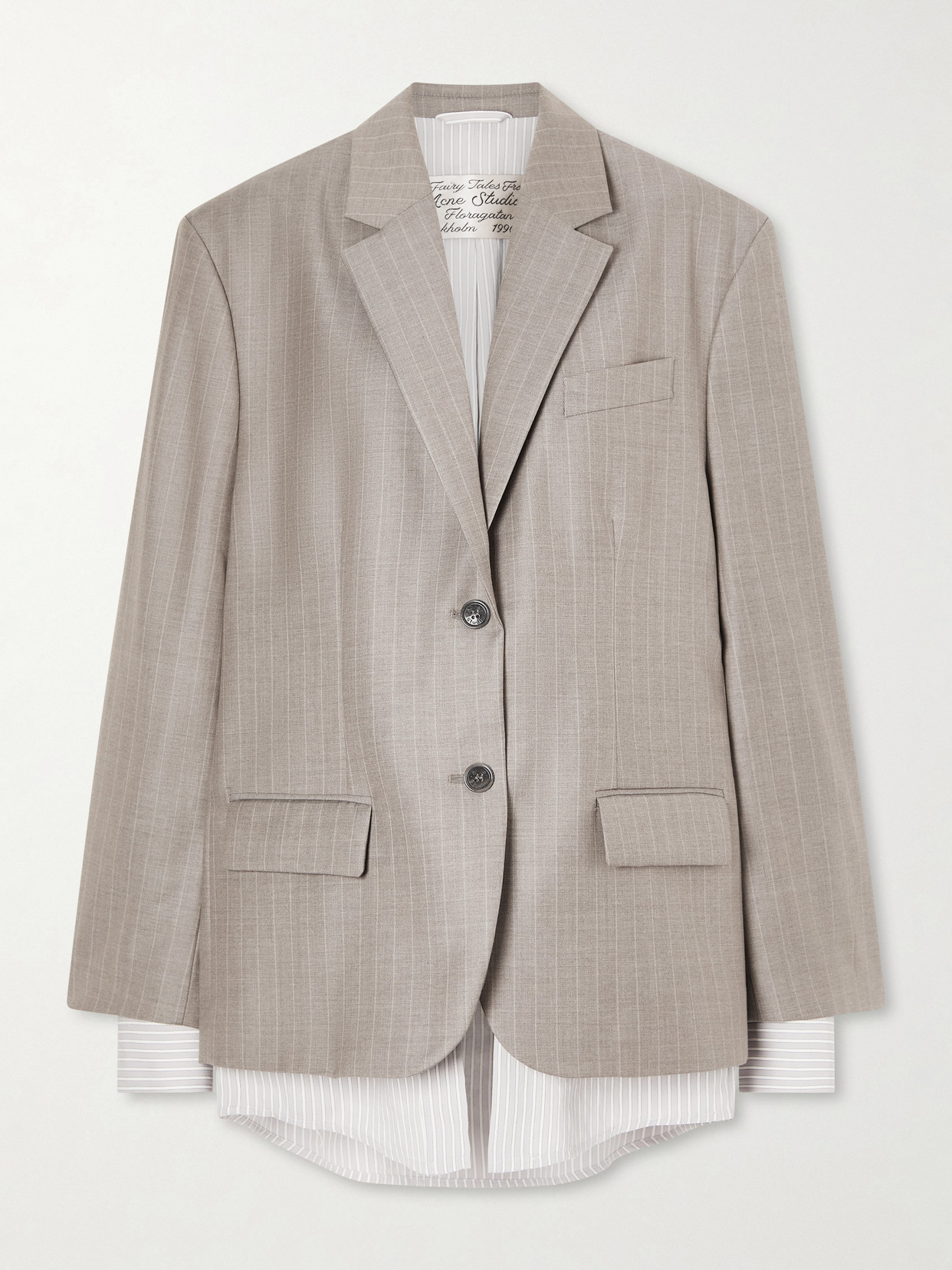 Acne Studios Julago Mels Pinstripe Wool Blazer In Multi