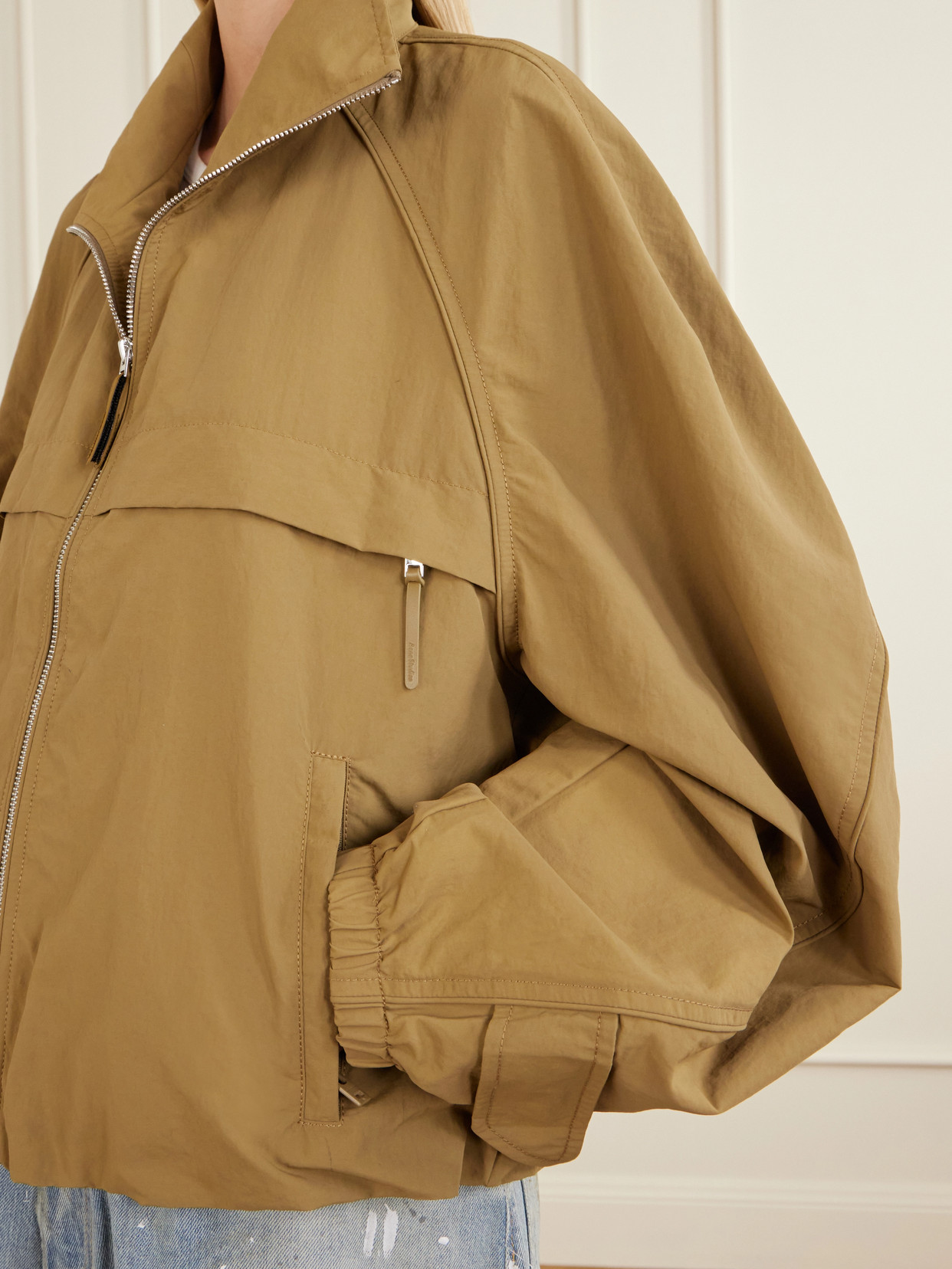 Acne Studios Odill Shell Jacket In Brown