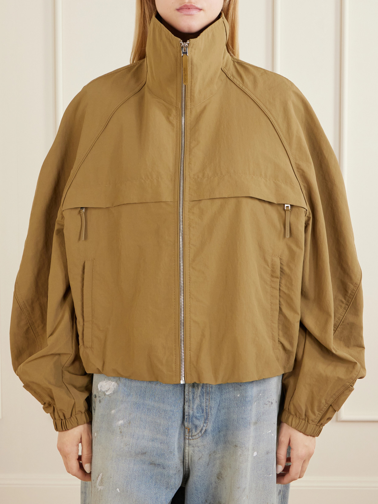 Acne Studios Odill Shell Jacket In Brown