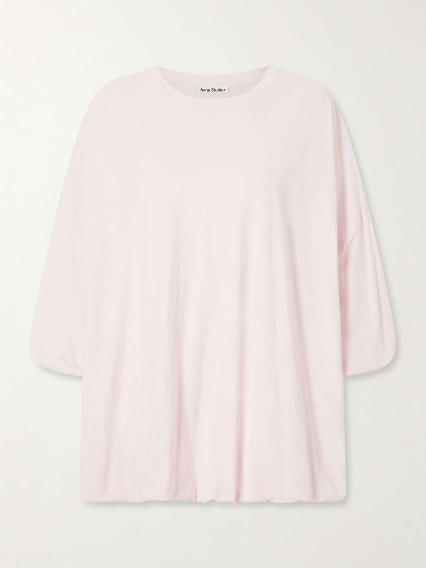 Acne Studios Eniko Irregular Balloon Cotton And Hemp-blend T-shirt