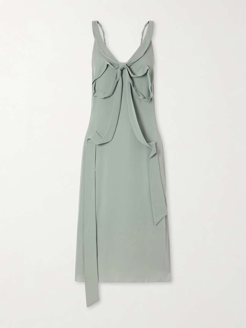 Acne Studios Dowla Silk Crepe De Chine Midi Dress | Thumbnail 5