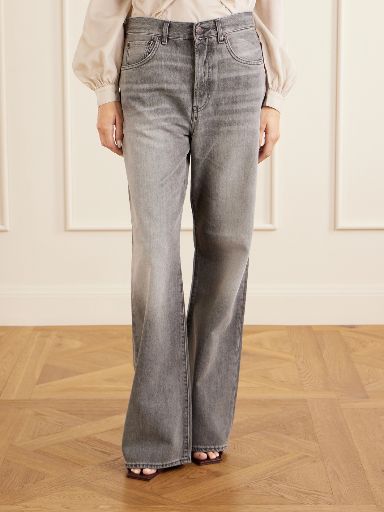 Mid-Rise Wide- Leg