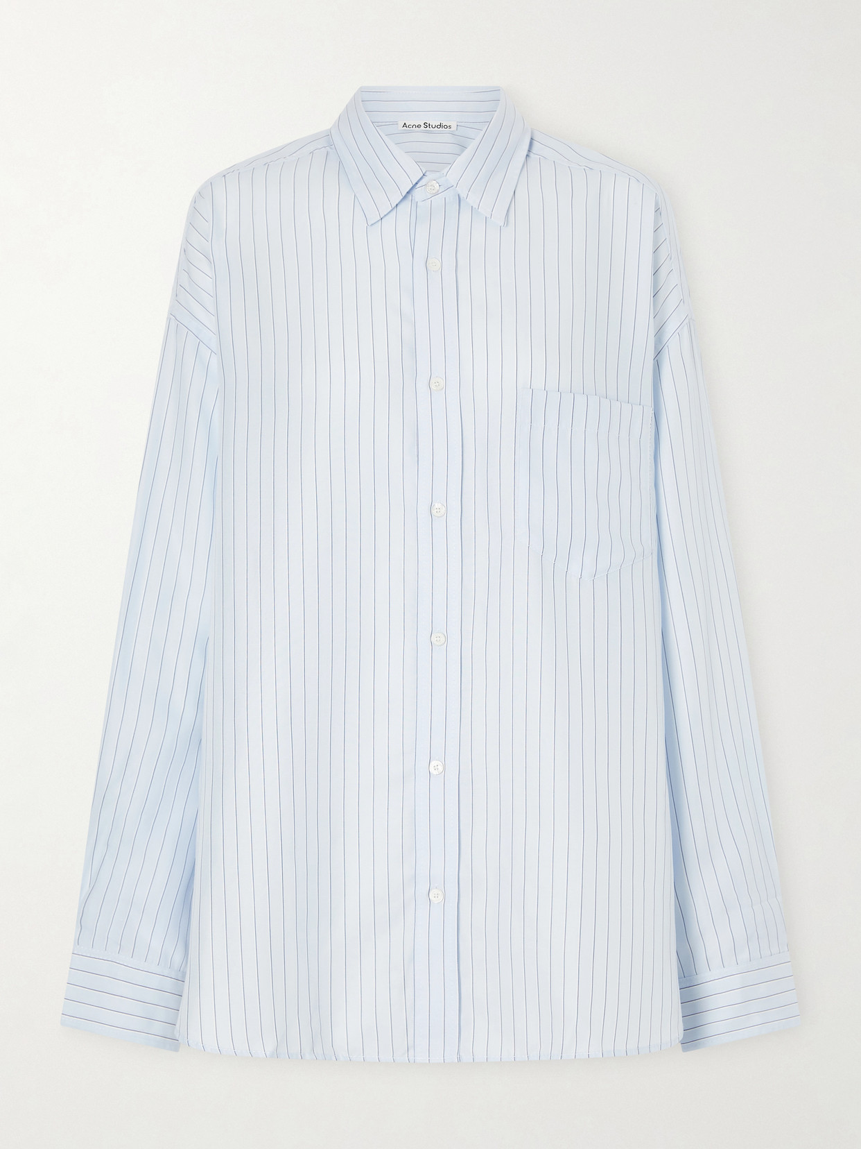 Acne Studios Soffia Striped Woven Shirt In Blue