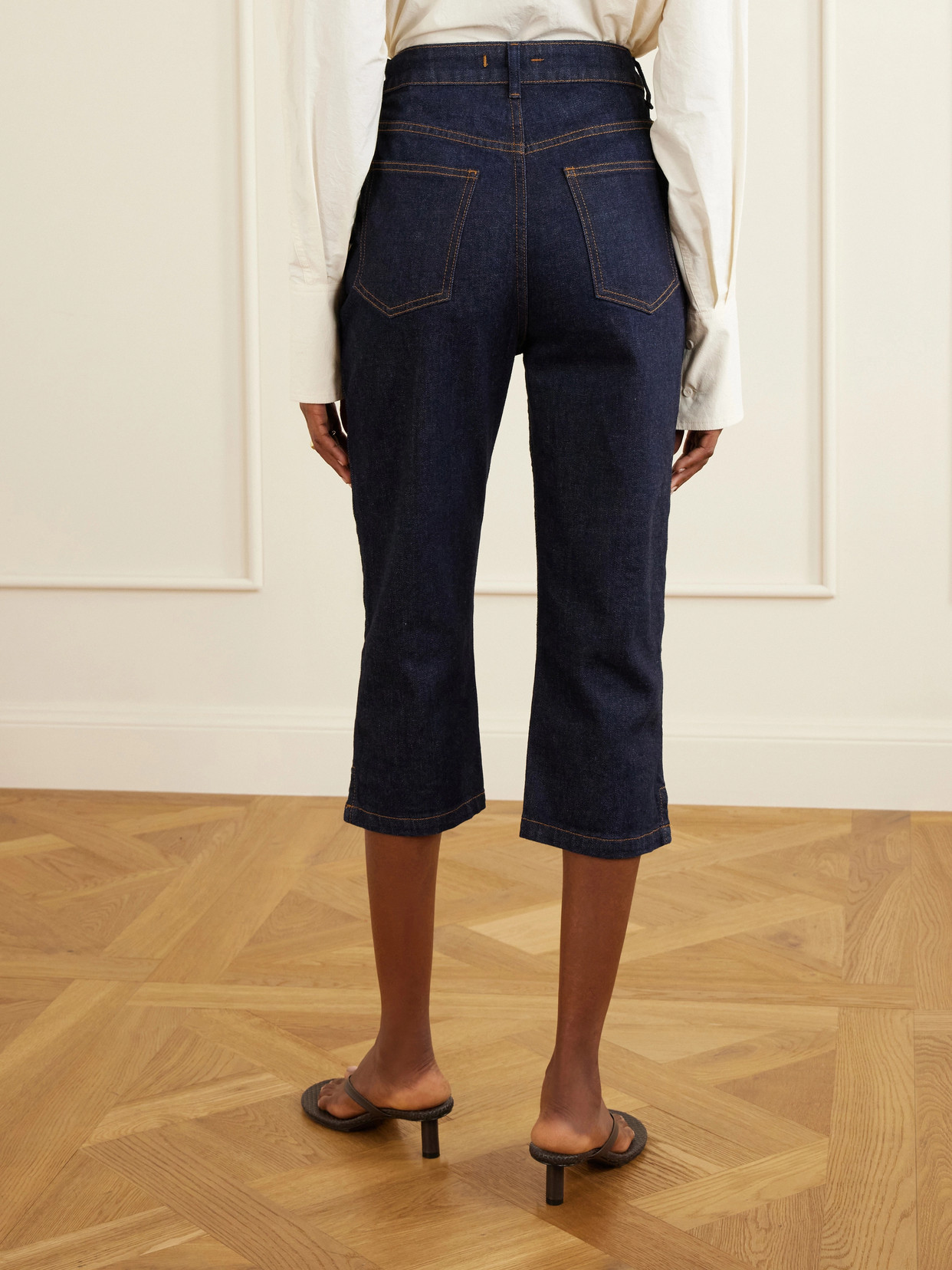 Russet Stretch Slim-Leg Capri Jeans