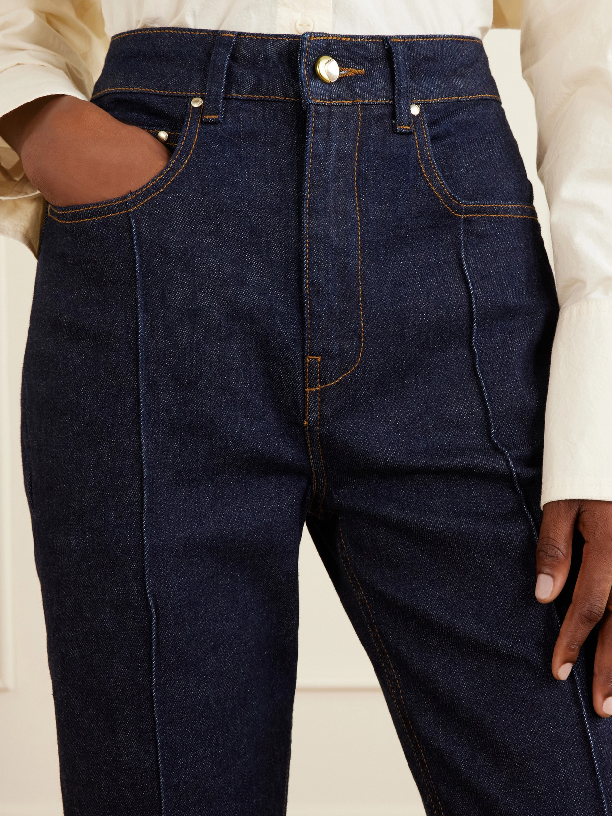 Russet Stretch Slim-Leg Capri Jeans