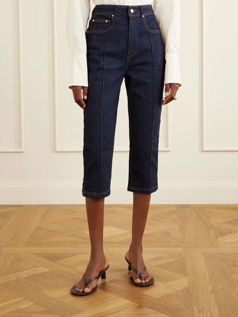 OSSOU Russet Stretch Slim-leg Capri Jeans | Thumbnail 3
