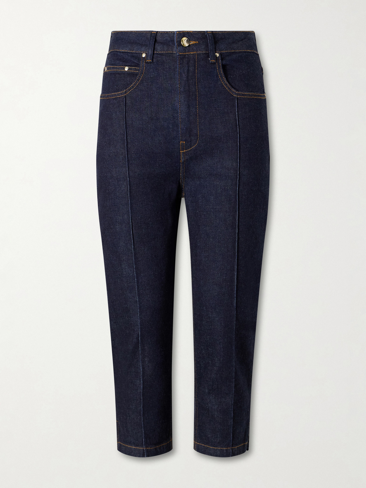 Russet Stretch Slim-Leg Capri Jeans