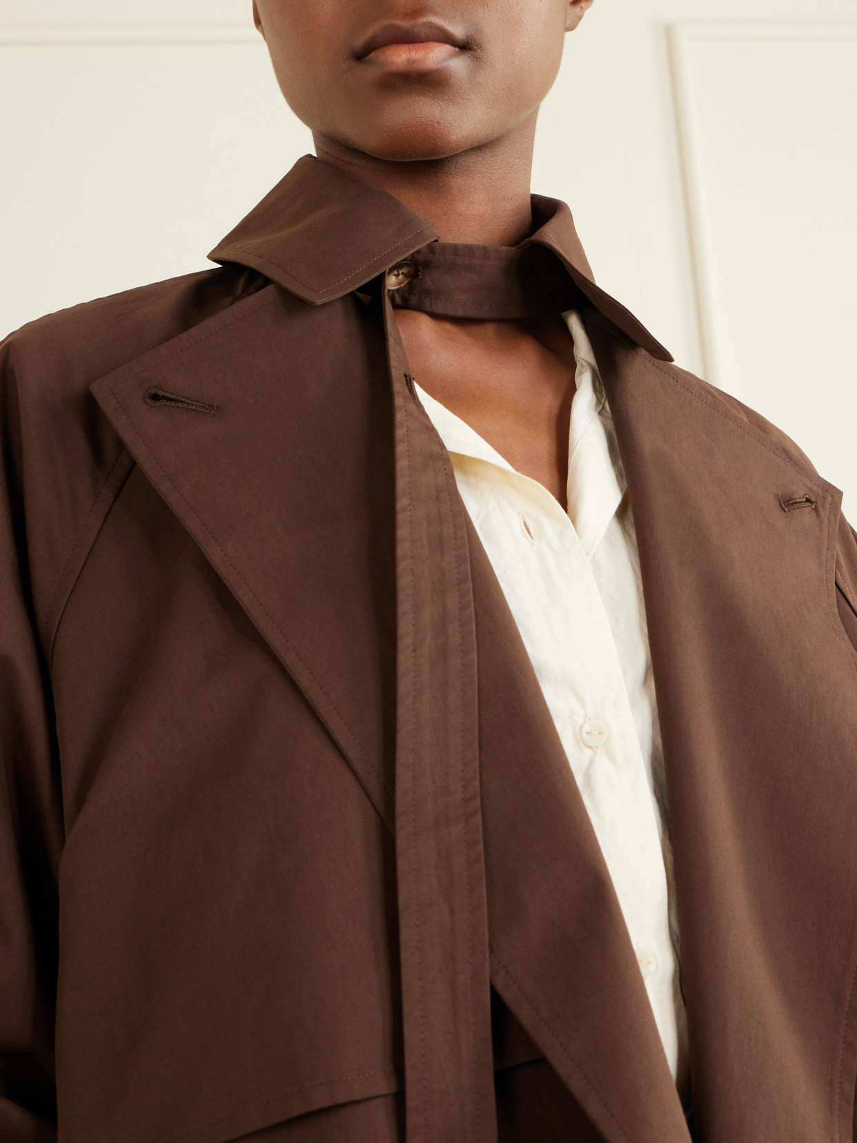 Delta Cotton-Twill Trench Coat