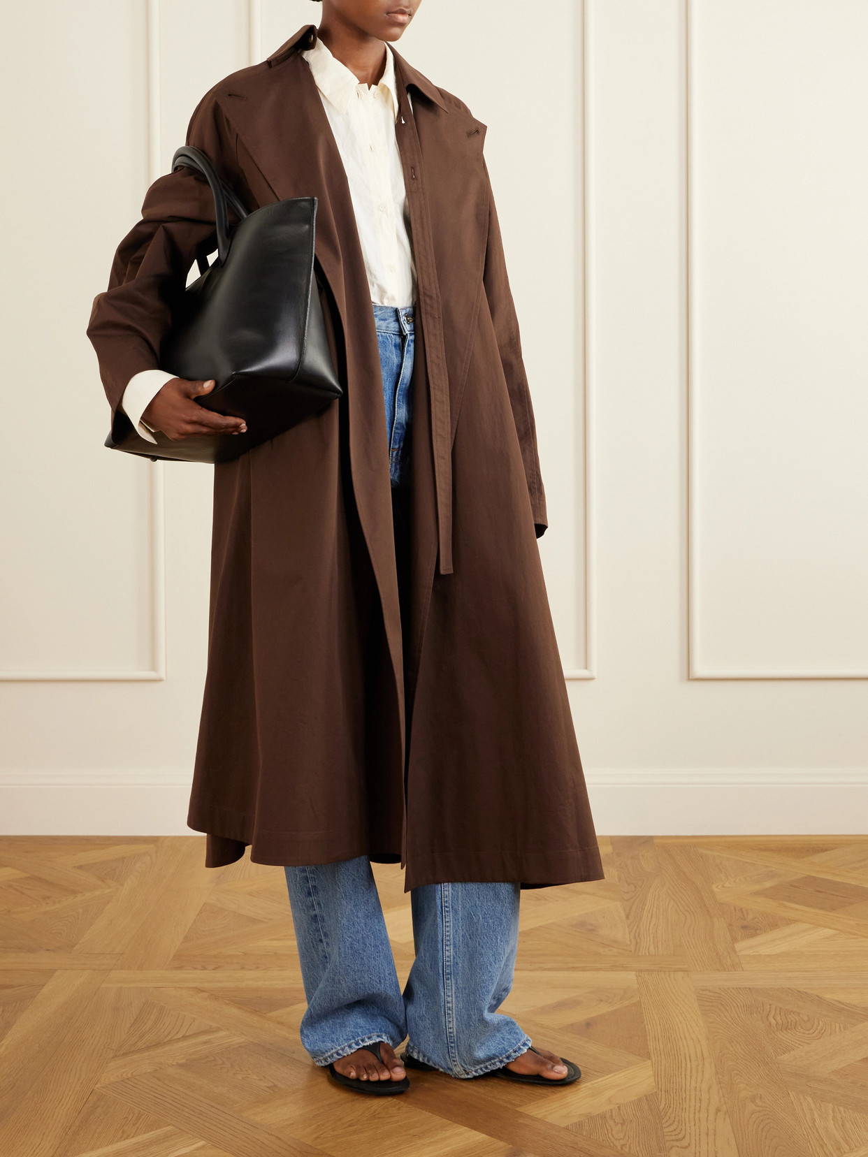 Delta Cotton-Twill Trench Coat