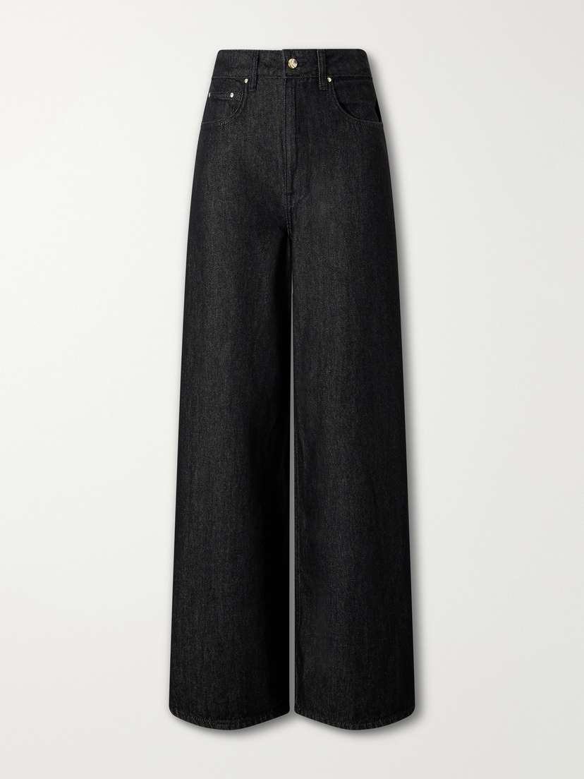 OSSOU The Slick High-rise Wide-leg Jeans
