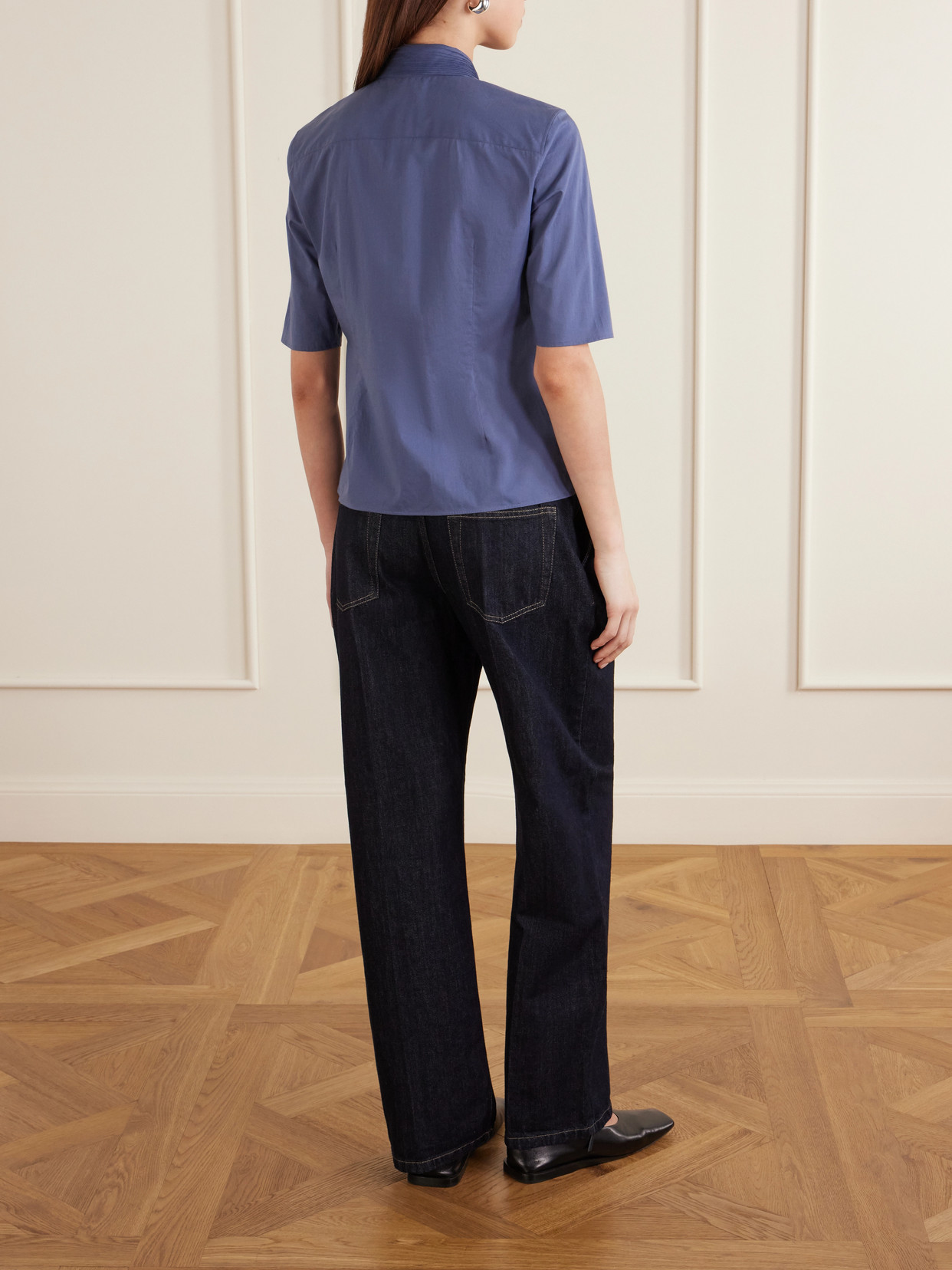 Pleated Cotton Shirt