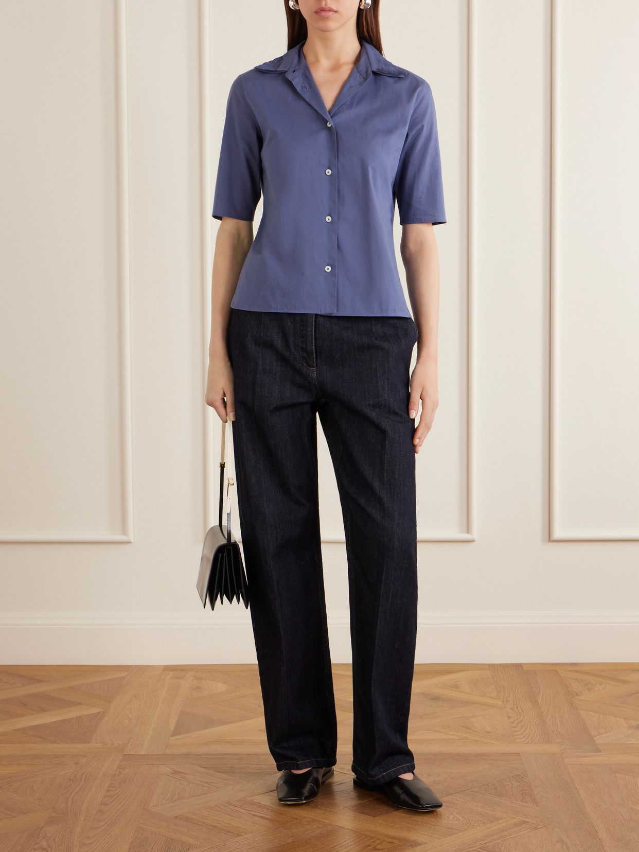 Pleated Cotton Shirt