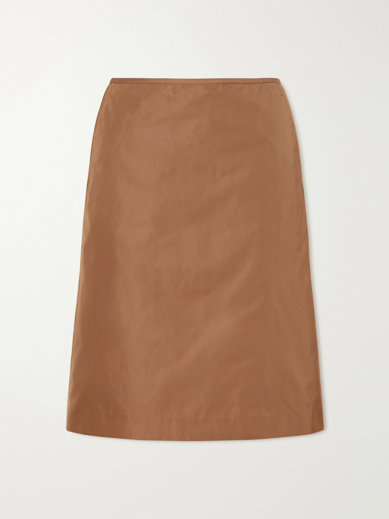Jil Sander Satin Midi Skirt In Brown