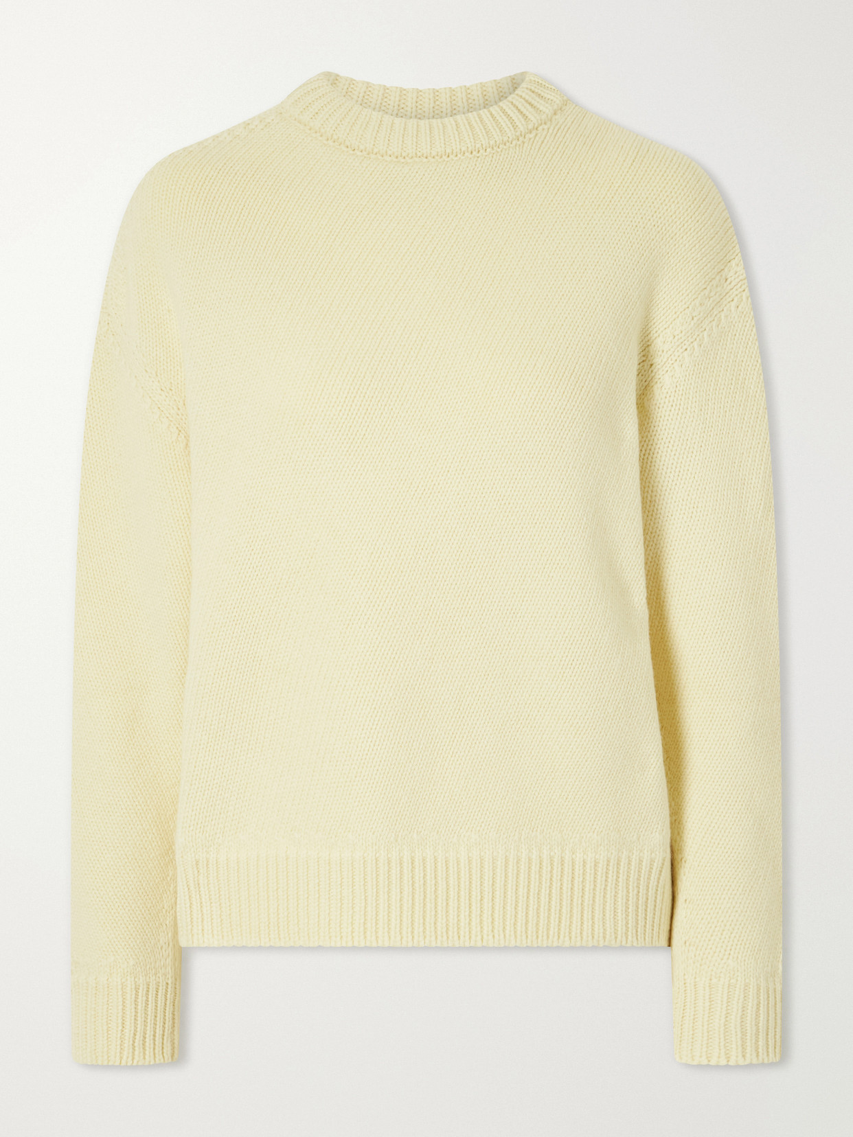 Jil Sander Cashmere And Wool-blend Sweater In Neutrals