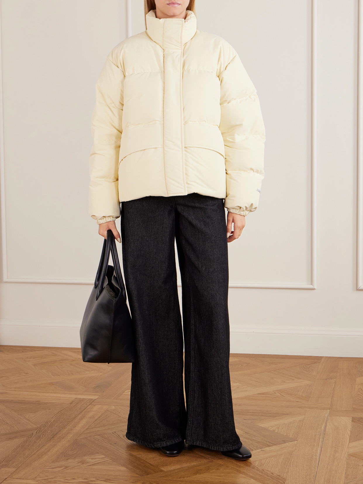 Jil Sander Quilted Shell Down Jacket In Neutrals
