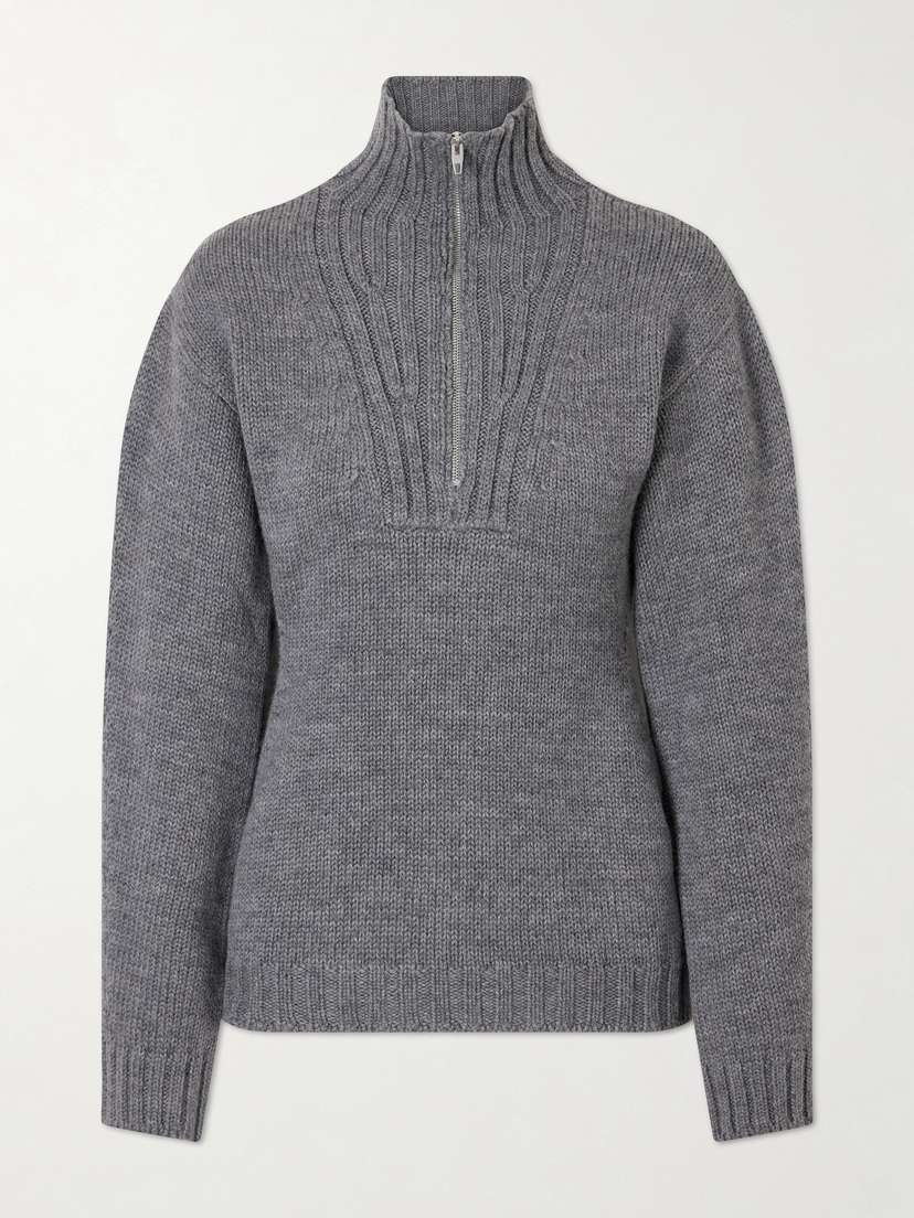 Jil Sander Ribbed-knit Wool Half-zip Turtleneck Sweater | Thumbnail 5