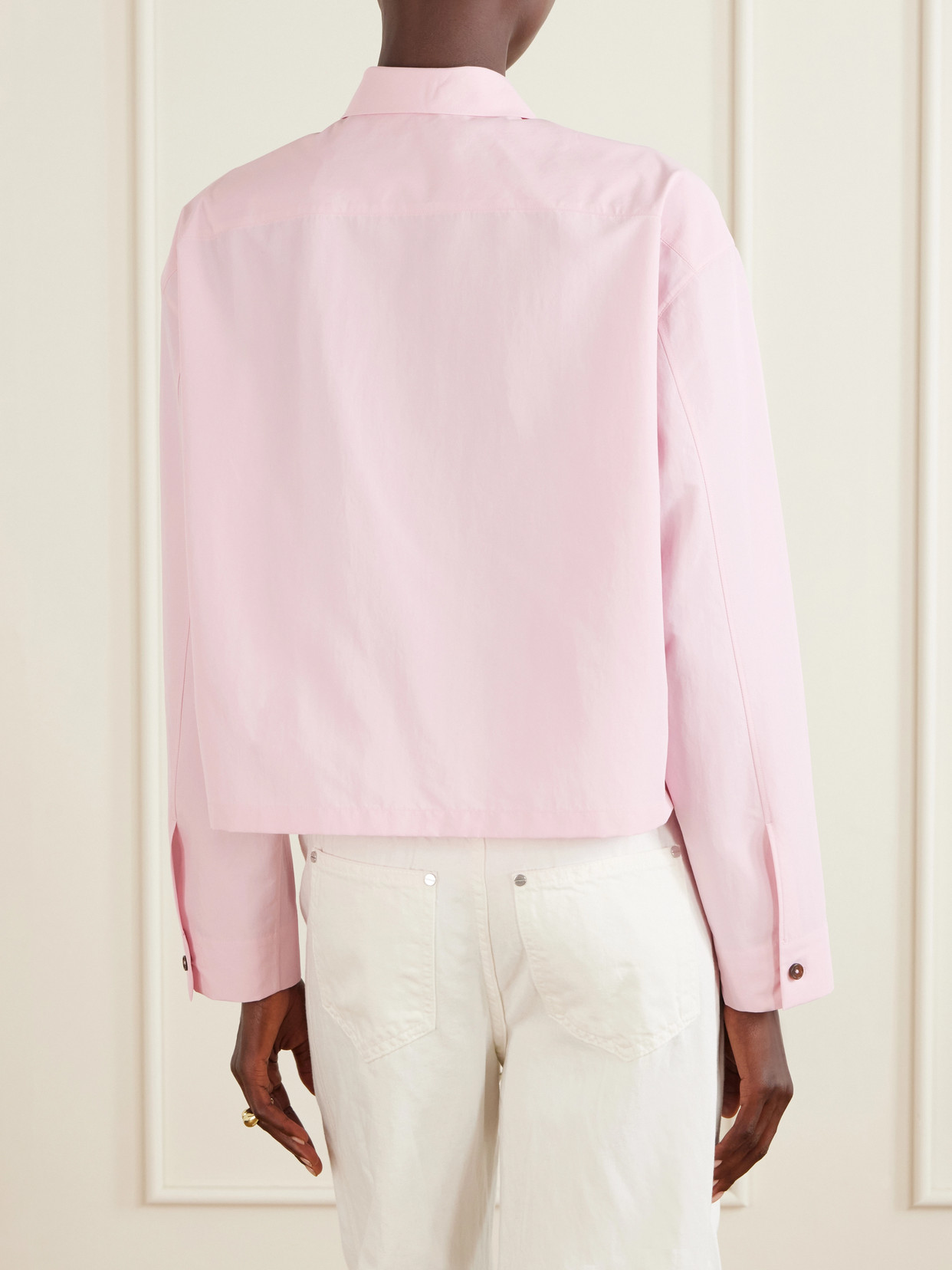 Cropped Poplin Shirt