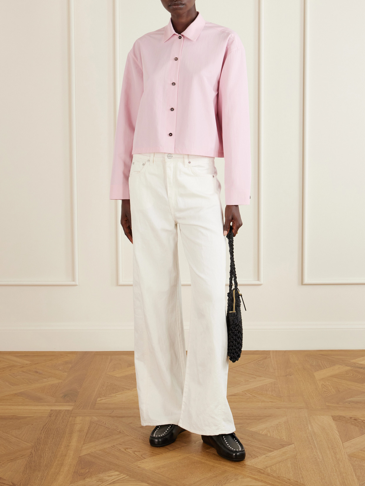 Cropped Poplin Shirt
