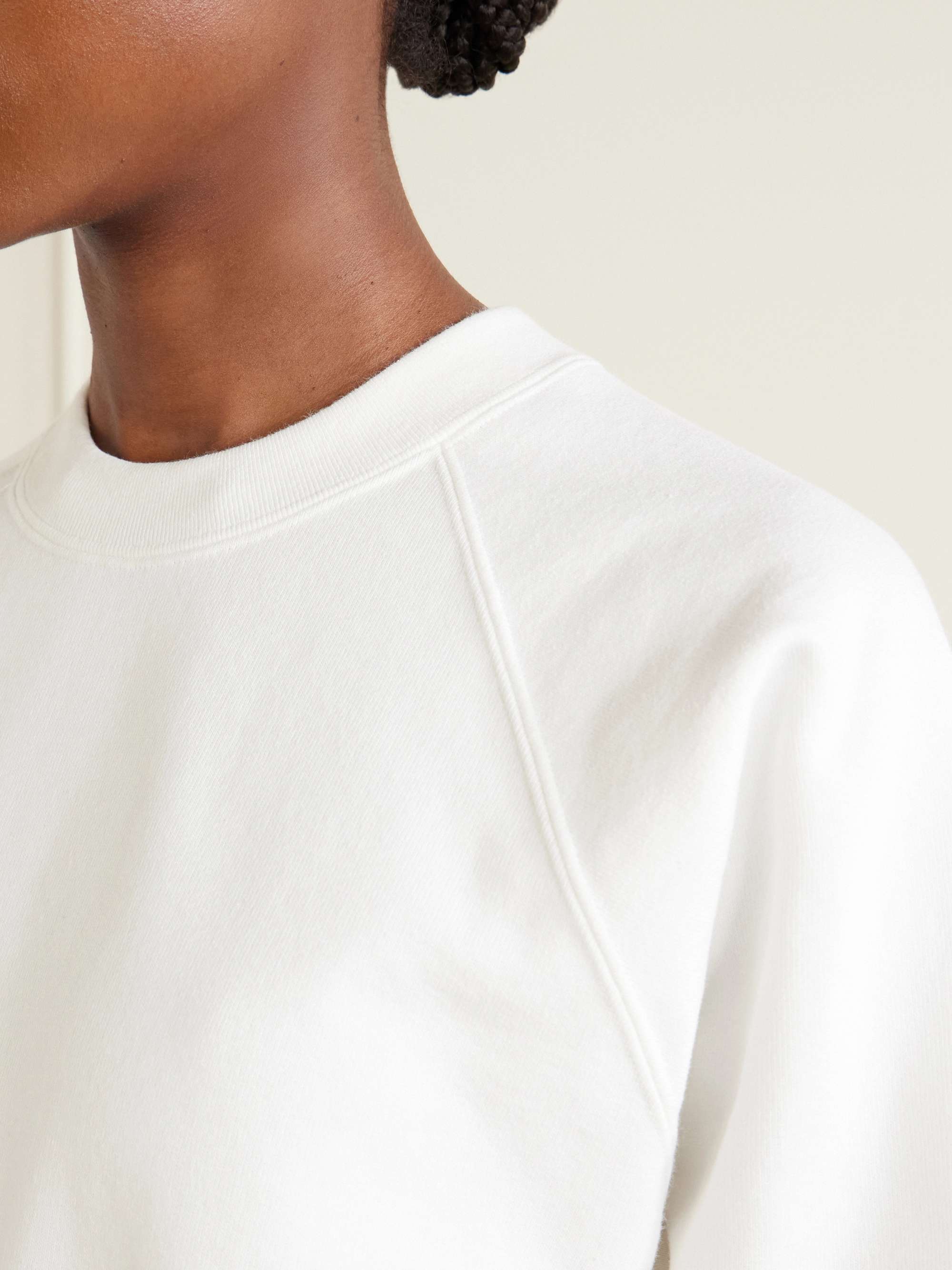 JIL SANDER Cropped cotton-jersey sweatshirt | NET-A-PORTER
